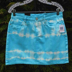BLANKNYC Cotton Tie-Dye Short Denim Skirt NWT